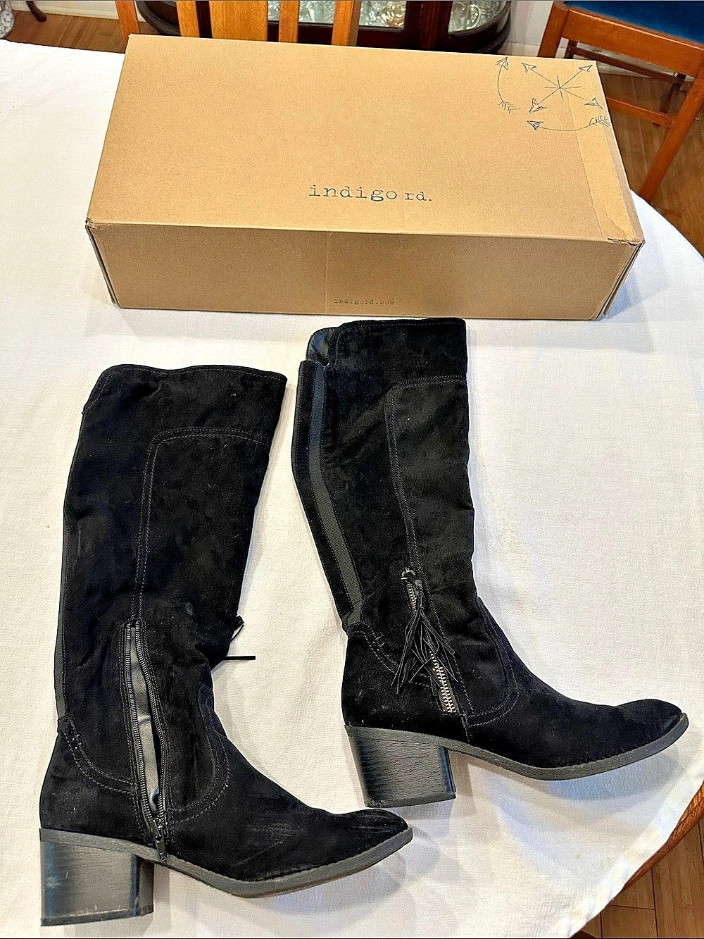 Indigo Rd. Alluring2 Over-the-Knee Boots Black US 9.5 M
